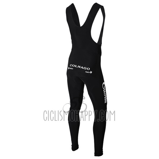 Gazprom Rusvelo Colnago Cycling Jersey Bib Tight 2016 Men Long Sleeve Blue and White